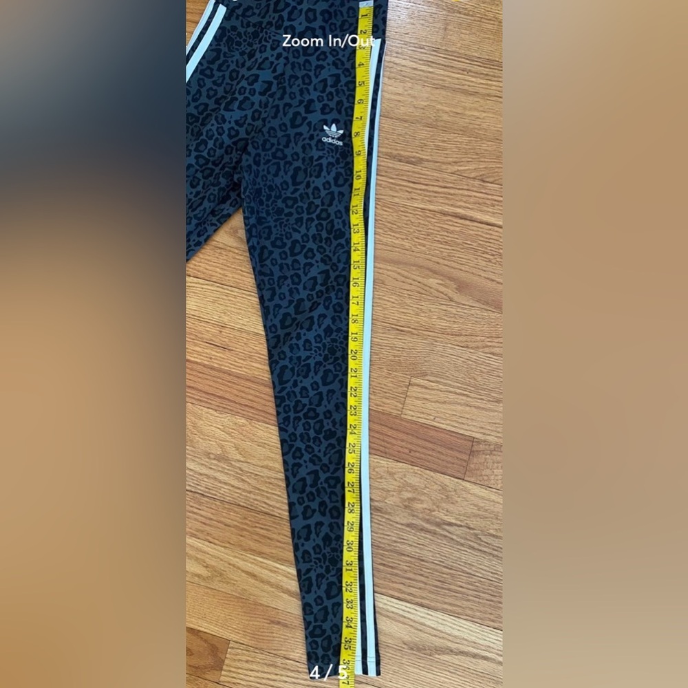 Adidas Leggings Women’s 2XS Multicolor Leopard Print Activewear Athletic New - Picture 5 of 5